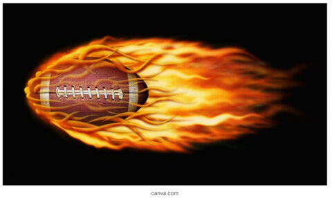 football on fire